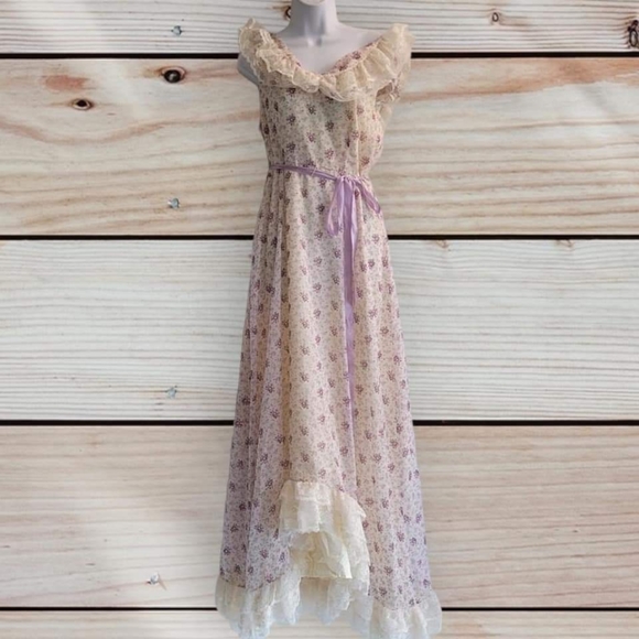 jcpenney Dresses Jc Penny Vintage Cottage Core Lavender Floral Whimsical Prairie Coquette